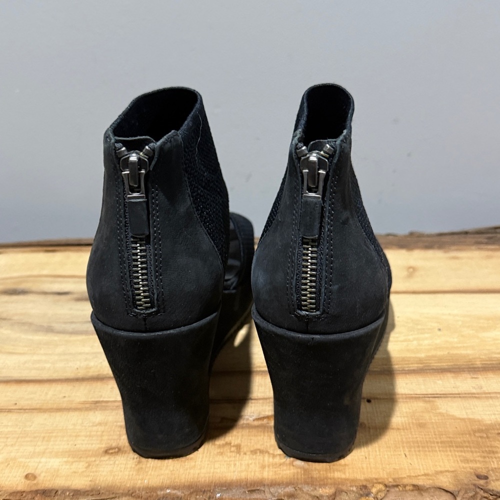 *NEW* EILEEN FISHER WOMEN'S LETO WEDGE SANDAL, BLACK, 5.5 B101 - Picture 12 of 14